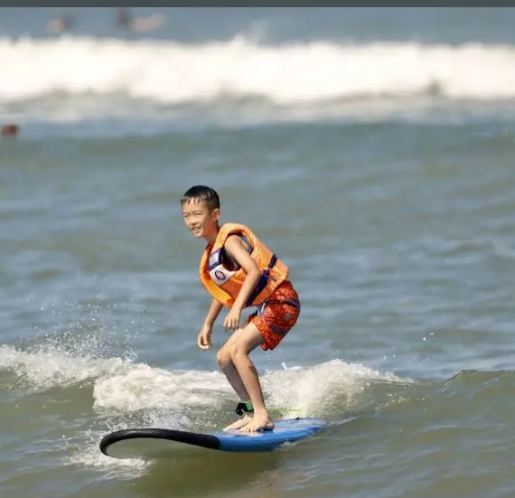 Kids Surfing at Batu Bolong Beach